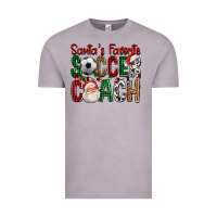 Vintage Zinc Santa's Favorite Soccer Coach For Christmas Vintage Tee - FaDigitalArtStudio