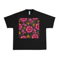 Black breast cancer sunflower seamless pattern Urban Heavy Tee - BundleAndBundleShop