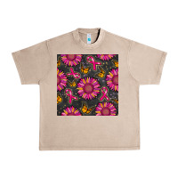 Breast Cancer Sunflower Seamless Pattern Urban Heavy Tee | Teevron
