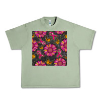 Oil Green breast cancer sunflower seamless pattern Urban Heavy Tee - BundleAndBundleShop
