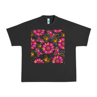Pigment Black breast cancer sunflower seamless pattern Urban Heavy Tee - BundleAndBundleShop