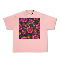 Salmon breast cancer sunflower seamless pattern Urban Heavy Tee - BundleAndBundleShop