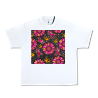 White breast cancer sunflower seamless pattern Urban Heavy Tee - BundleAndBundleShop