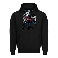 Black VENOM ART Zipper Hoodie - DesigneFamous