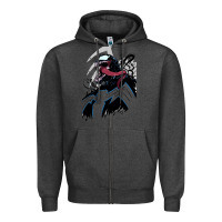 Charcoal Heather VENOM ART Zipper Hoodie - DesigneFamous