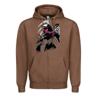 Chestnut VENOM ART Zipper Hoodie - DesigneFamous