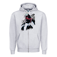 Heather Grey VENOM ART Zipper Hoodie - DesigneFamous