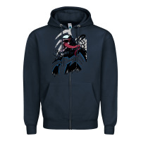 Navy VENOM ART Zipper Hoodie - DesigneFamous