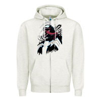 Oatmeal Heather VENOM ART Zipper Hoodie - DesigneFamous