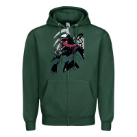 Sports Green VENOM ART Zipper Hoodie - DesigneFamous