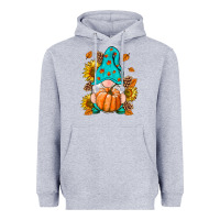 Heather Grey Fall Gnome Heavyweight Hoodie - RanaPortraitStore