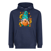 Navy Fall Gnome Heavyweight Hoodie - RanaPortraitStore