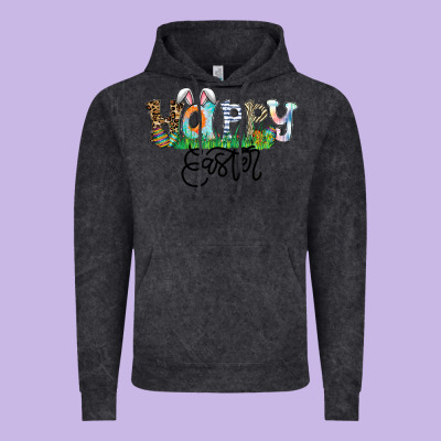 Happy Easter Vintage Hoodie Designed By Cowhidedigitalart