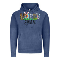 Vintage Denim Happy Easter Vintage Hoodie - CowhideDigitalArt