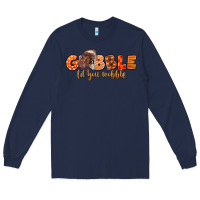 Navy Fall Gobble Gobble Til You Wobble Long Sleeve Tee - LillyAllenDesigns