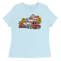Baby Blue kentucky 4th of july Ladies Tee - FaDigitalArtStudio