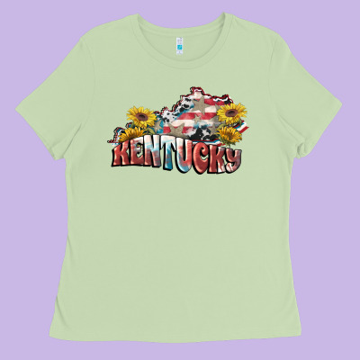 Kentucky 4th Of July Ladies Tee Designed By Fadigitalartstudio