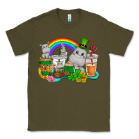 Army Green St. Patrick's Hippopotamus coffee cups Classic Tee - CowGirlArtShop