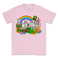Bubblegum Pink St. Patrick's Hippopotamus coffee cups Classic Tee - CowGirlArtShop
