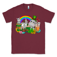 Burgundy St. Patrick's Hippopotamus coffee cups Classic Tee - CowGirlArtShop