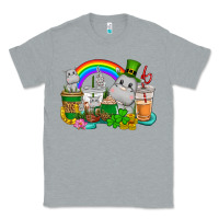 Heather Grey St. Patrick's Hippopotamus coffee cups Classic Tee - CowGirlArtShop