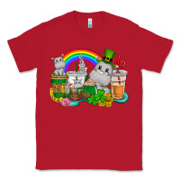 Red St. Patrick's Hippopotamus coffee cups Classic Tee - CowGirlArtShop