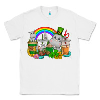 White St. Patrick's Hippopotamus coffee cups Classic Tee - CowGirlArtShop
