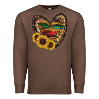 Chestnut Sunflower Fall Heart Premium Sweatshirt - RanaPortraitStore