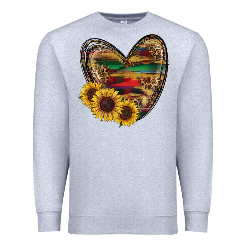 Sunflower Fall Heart Premium Sweatshirt by RanaPortraitStore | Teevron