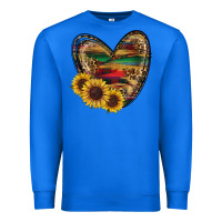 True Royal Sunflower Fall Heart Premium Sweatshirt - RanaPortraitStore