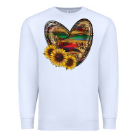 White Sunflower Fall Heart Premium Sweatshirt - RanaPortraitStore