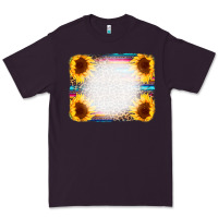 Plum Serape Bleached Sunflowers Leopard Background Premium Tee - CowCowDesign