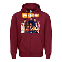 Burgundy house cast full Zipper Hoodie - DesigneFamous