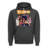 Charcoal Heather house cast full Zipper Hoodie - DesigneFamous