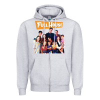 Heather Grey house cast full Zipper Hoodie - DesigneFamous