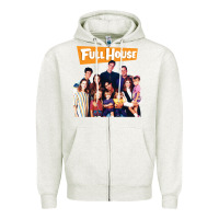 Oatmeal Heather house cast full Zipper Hoodie - DesigneFamous