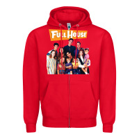 Red house cast full Zipper Hoodie - DesigneFamous