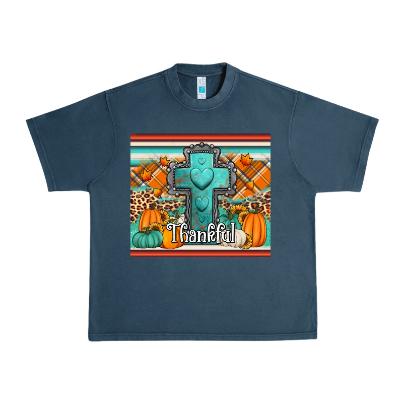 Fall Thankfull Cross Urban Heavy Tee by Jasminsmagicworld | Teevron