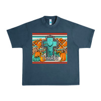 Midnight Navy fall thankfull cross Urban Heavy Tee - Jasminsmagicworld