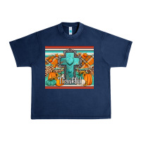 Navy fall thankfull cross Urban Heavy Tee - Jasminsmagicworld