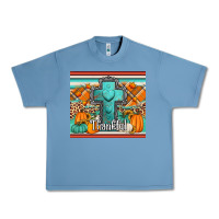 Pebble Blue fall thankfull cross Urban Heavy Tee - Jasminsmagicworld