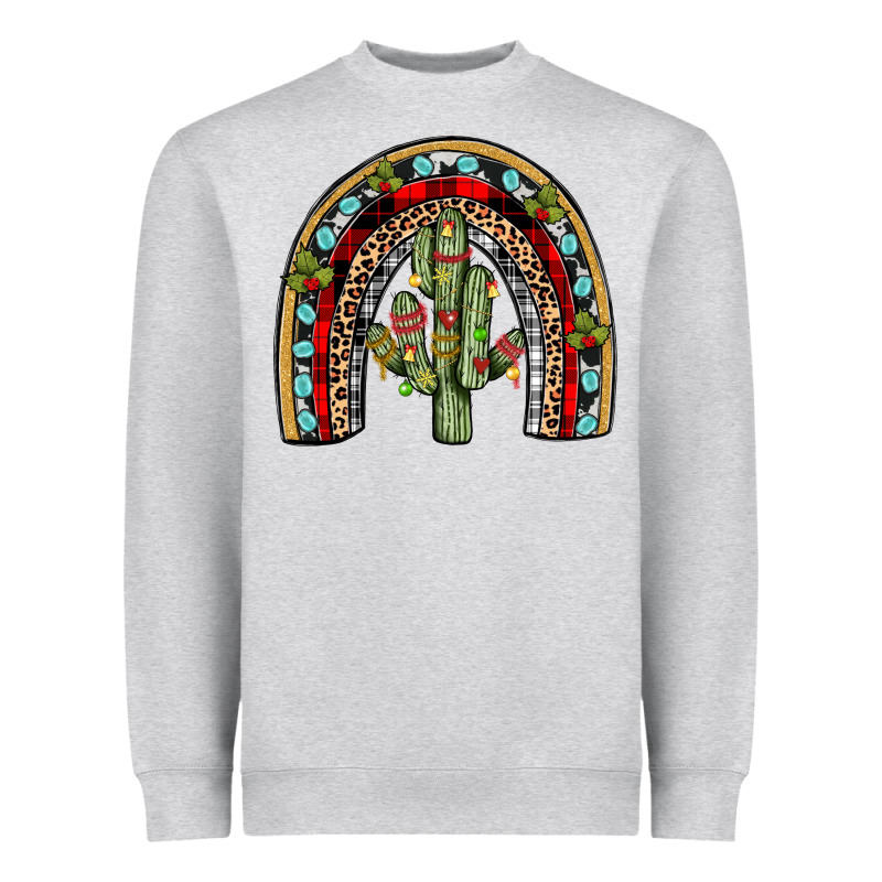Christmas Cactus Rainbow Heavyweight Sweatshirt by JahusDesignShop | Teevron