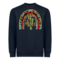 Navy christmas cactus rainbow Heavyweight Sweatshirt - JahusDesignShop