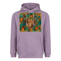 Lavender Western Fall Cow Heavyweight Hoodie - RanaPortraitStore
