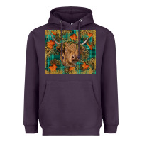 Plum Western Fall Cow Heavyweight Hoodie - RanaPortraitStore