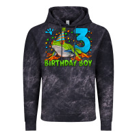 Cloud Black birthday boy frog age 3 Vintage Hoodie - LillyAllenDesigns