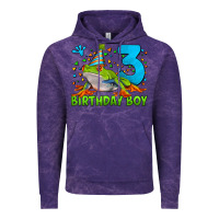 Cloud Purple birthday boy frog age 3 Vintage Hoodie - LillyAllenDesigns