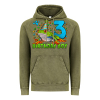 Vintage Olive birthday boy frog age 3 Vintage Hoodie - LillyAllenDesigns