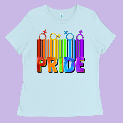 Pride Barcode Ladies Tee Designed By Fadigitalartstudio