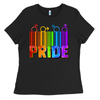 Black Pride Barcode Ladies Tee - FaDigitalArtStudio